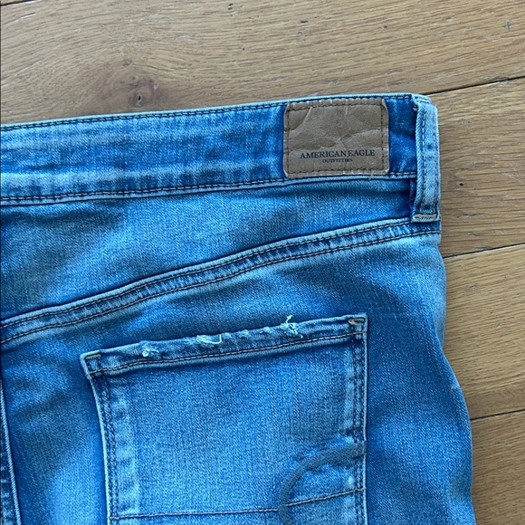 American Eagle Distressed Jeans Women’s 14 Super Stretch High Rise - Picture 9 of 11